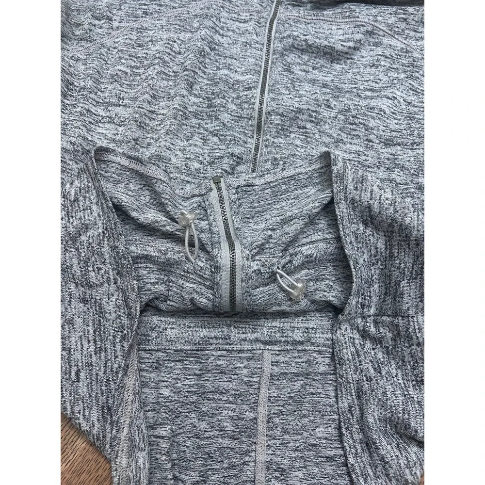 Athleta Gray Space Dye Cowl Neck Hoodie Size Medium